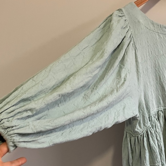 Free People Beach Get Obsessed babydoll tunic dress teal size small - Picture 5 of 10